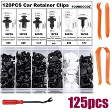 Car Trim Clips Door Panel Push Retainers Bumper Fasteners Removal Tools 125pcs