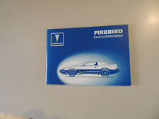  Instructieboekje Pontiac Firebird V6 V8 3.4L 5.7L 1993 Owners Manual 