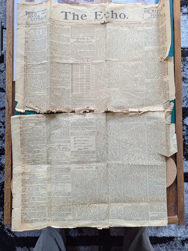 Old newspaper dated 1800s - dated,
