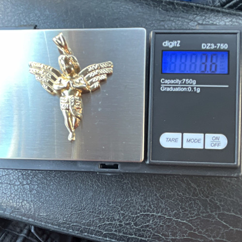 Angel cherub pendant yellow - cherub,