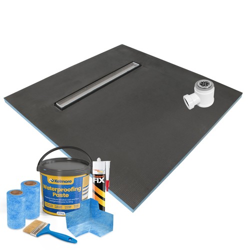 Linear wet room shower tray - wet,