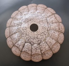 VINTAGE PINK GLASS  DECO STYLE