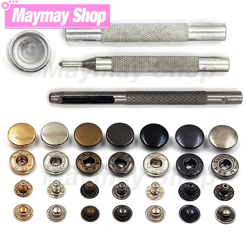 50pcs metal snap button - ,