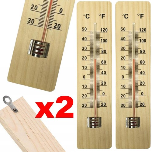 Wooden wall thermometer - 2x,