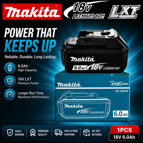 Genuine makita 18v 0ah lxt - genuine, 6.0ah