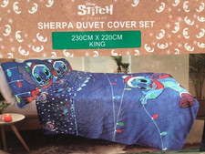 Disney Stitch Primark Christmas Sherpa Duvet Sets K/Size or Double you choose