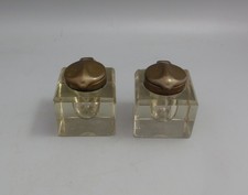 Pair Art Nouveau Antique Glass