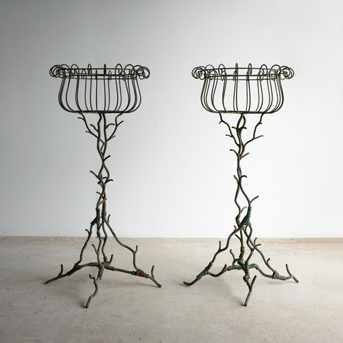 Pair antique french faux - of,