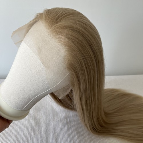 Long straight ash blonde - ash,