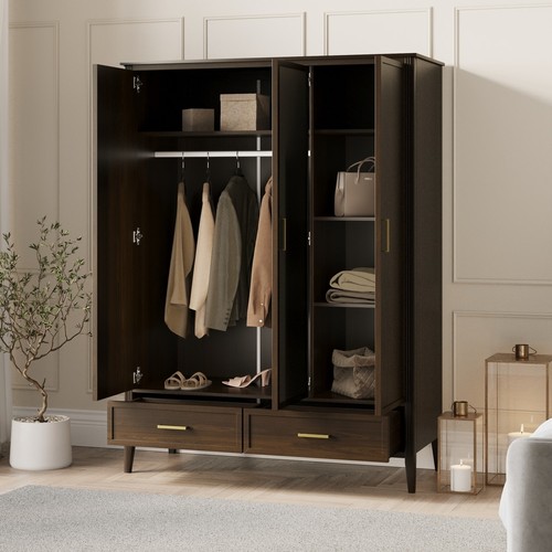 Large walnut door triple - door,