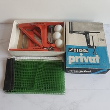STIGA Privat Table Tennis Complete Net Posts & Ball Set With Clamps Boxed
