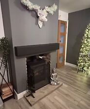 Oak Effect Geo Cast Beam non combustible Matt Black  48" inch Inc Fixings