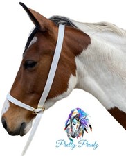 White Show Halter 25mm Soft Cushion Adjustable Brass Fittings 3m long