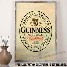 GUINNESS Posters Mancave Wall Signs Vintage Retro Bar Garage Pub A3 A4 Print #2