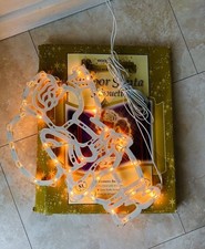 Woolworths Vintage Retro Santa Incandescent Window Light / silhouette - Boxed.