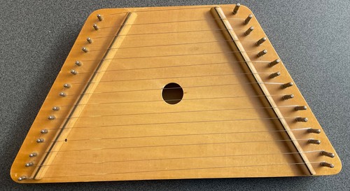 Vintage wooden lap harp table - vintage,