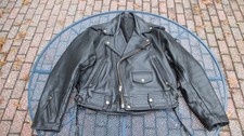 Langlitz Columbia Men's XL/48 Black Leather motorcycle jacket
