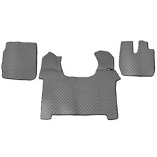 Dark Gray Eco Leather Floor Mats - for IVECO STRALIS S-WAY 2019-2021