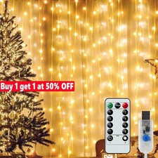 300 LED Curtain Fairy Lights