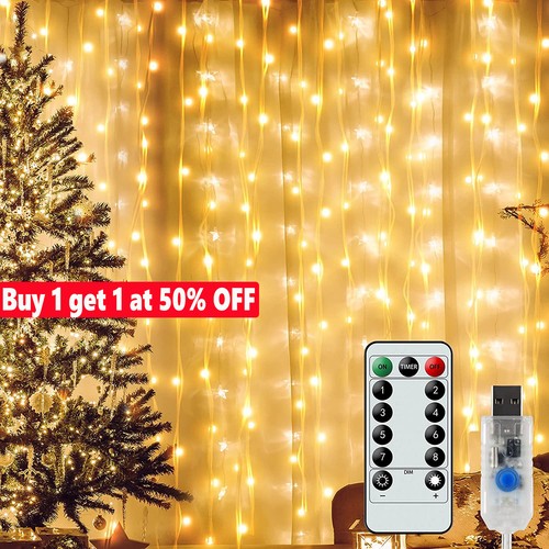 300 led curtain fairy lights - fairy,