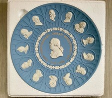 WEDGWOOD WHITE ON BLUE JASPER