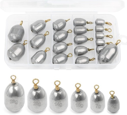 20pcs fishing weights sinkers - weights,