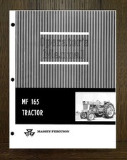 165 FARM TRACTOR OPERATORS OWNERS MAINTENA MANUAL FITS MASSEY FERGUSON MF 165