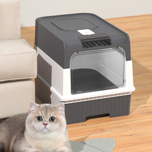 Large cat litter box hooded - large,