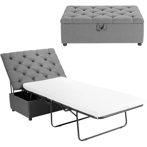 Grey convertible sofa - 2-in-1,