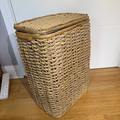 Vintage woven seagrass laundry - vintage,