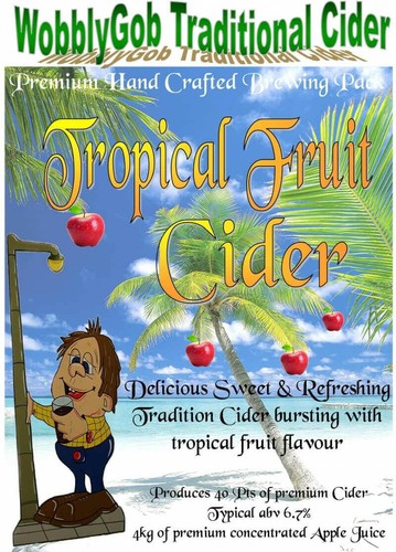 Wobblygob tropical fruit cider - wobblygob,