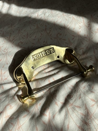 Brass toilet roll - brass, holder