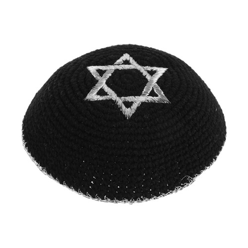 Knitted kippah star - kippah:, david