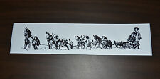 1 X PRINTED SLED DOG TEAM SIBES MUSH HUSKY MALAMUTE STICKERS DECALS