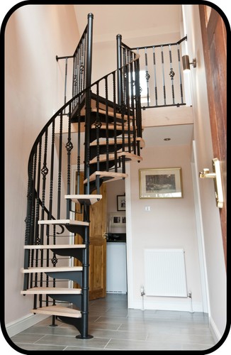 Traditional spiral stairs - traditional,