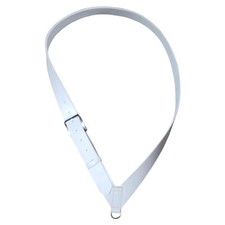Premium White Leather Marching Snare Drum Sling Cross Belt Adjustable Drum Strap