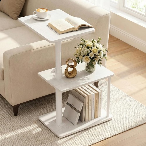 Shaped swivel side table - swivel,