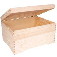 XXL Extra Large Wooden Storage Box | 40 x 30.5 x 24 cm | Plain & Unpainted