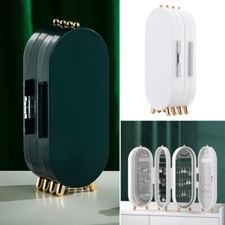 Large Jewellery Box Foldable Storage Standing Cabinet Necklace Organizer Display