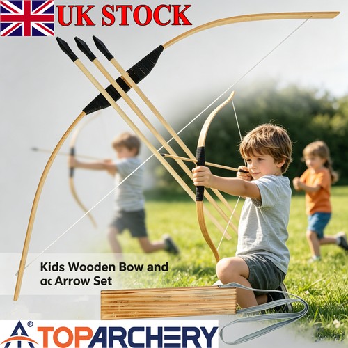 Wooden bow arrow set - &, with