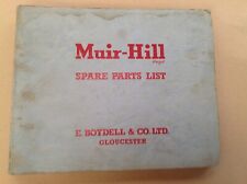 Muir - Hill BD8 Tractor Shovel Spare Parts Catalogue