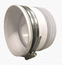 WC Toilet Pan Connector for Back To Wall Toilets with Jubilee Hose Clip Fixing