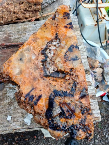 Blue john fluorite large - large, rough