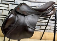 17 1/2” MW Albion Kontrol Ultima Forward Flap Jump Saddle - Brown