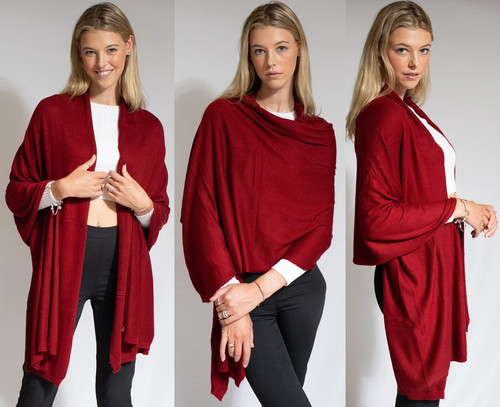 Thick cashmere maroon - thick,