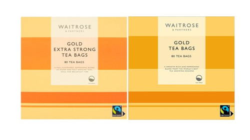 Waitrose gold strong tea bags - strong,