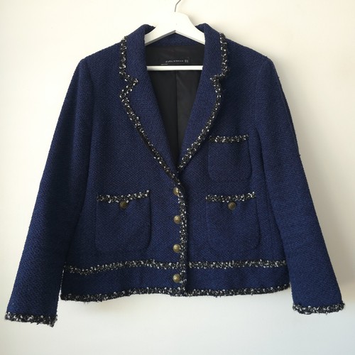 Zara navy blue boucle - blue, fantasy