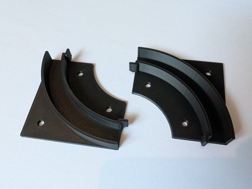 Tambour door track corners - tambour,