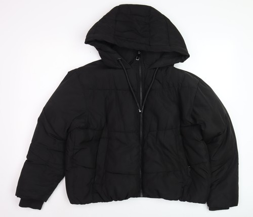 Zara women black puffer - black,