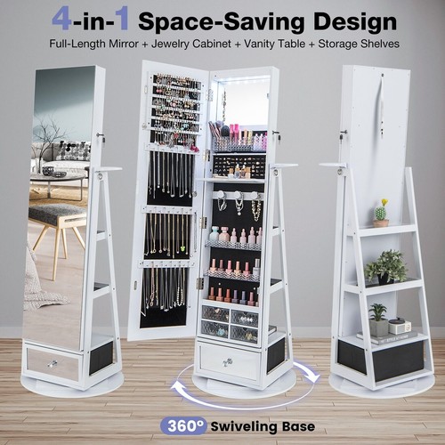Swivel jewelry cabinet - 1,